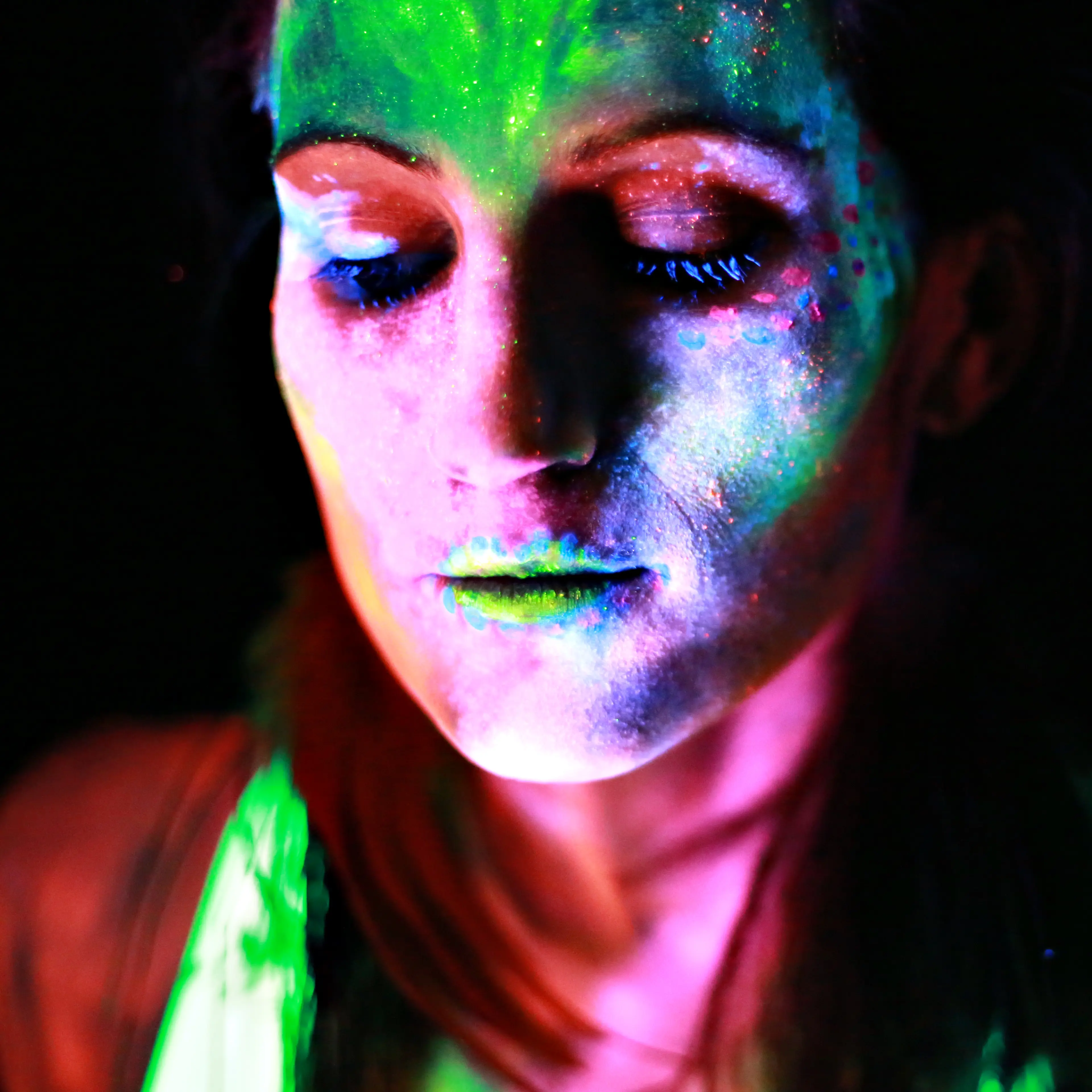Kreatives UV-Farben-Portrait